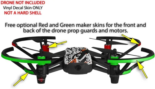 Miniatura 3 de Skin Wrap 2 Pack para DJI Ryze Tello Drone baja 0018 naranja quemado Drone No Incluidas