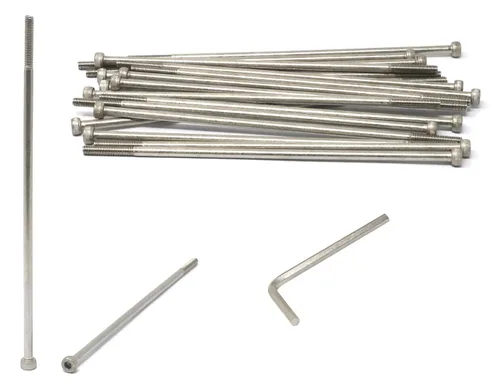 Miniatura 164 de iexcell 25 piezas M4 x 60/65/70/75/3.150 in paso de rosca 0.028 in acero inoxidable 304 cabeza hexagonal Tornillos Tornillos surtido Kit