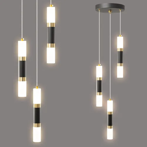 Iluminación colgante moderna de cocina sobre isla regulable LED de 3 luces mini lámpara colgante, luces colgantes de cocina y dormitorio, accesorios