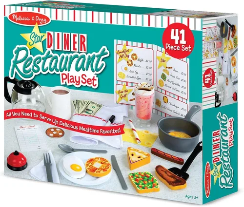 Miniatura 11 de Melissa & Doug – Juego de casa Star Diner Restaurante (41 Piezas)