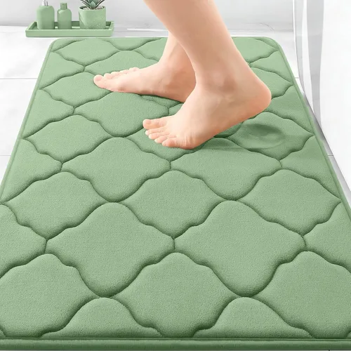 Miniatura 305 de OLANLY Alfombra de Baño de Espuma Viscoelástica de 24 x 16 pulgadas, Ultra Suave y Absorbente, Alfombras de Baño Antideslizantes, Cómodas, Lavables