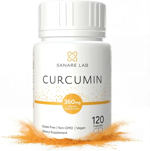 Curcumina cúrcuma 360 mg por porción, 120 cápsulas con pimienta negra y extracto de fitosoma | Apoyo articular y celular