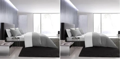 Miniatura 19 de Vera Wang - Juego de funda de edredón tamaño Queen, juego de ropa de cama de algodón suave con fundas a juego, artículos esenciales elegantes