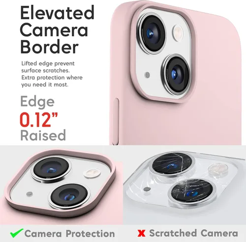 Miniatura 5 de IceSword Funda compatible con iPhone 13 Mini, color rosa arena, fundas de silicona ultra delgada, a prueba de golpes, suave, de 5.4 pulgadas