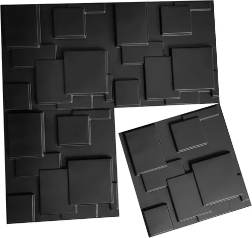 Miniatura 95 de Art3d Panel de Pared de Diamante 3D de PVC Dentado a Juego-Negro Mate, para Decoración Interior Residencial y Comercial Diamante mate negro