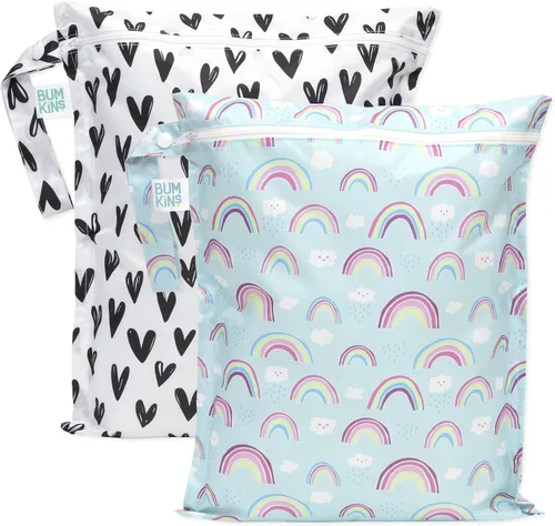 Miniatura 12 de Bumkins - Bolsa húmeda impermeable más grande - Para bebé, viajes, traje de baño, pañales de tela, piezas de bomba, piscina, gimnasio, artículos
