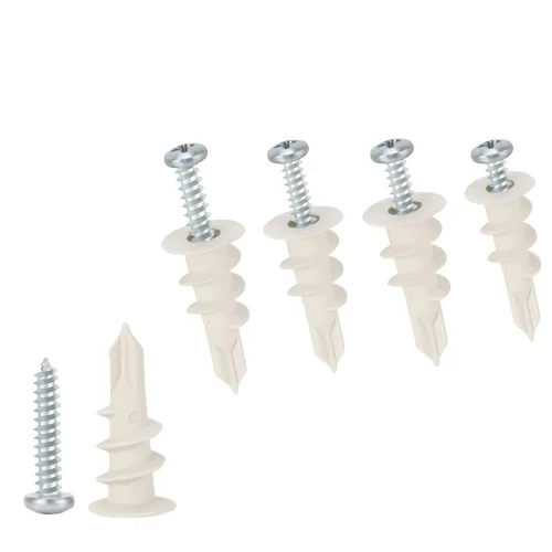 Miniatura 8 de Anclajes de plástico autoperforantes para paneles de yeso con tornillos, tornillos de expansión, 40 piezas (20 pares)