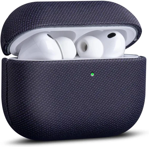 Miniatura 37 de Haobobro Funda de piel para AirPods Pro 3, piel seleccionada respetuosa con la piel, con textura de fibra de carbono, hecha a mano, funda rígida