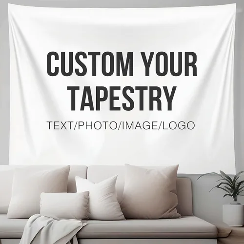 Miniatura 12 de Misnest Tapiz personalizado, fotos personalizadas, texto para el hogar, dormitorio, fiesta, sala de estar, telón de fondo, horizontal, 37 x 29