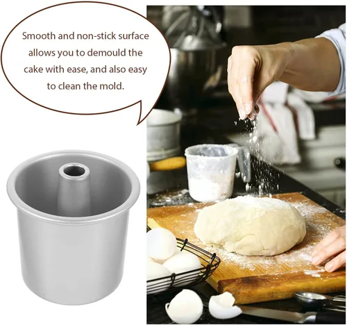 Miniatura 3 de Kichvoe Molde redondo para pasteles de aleación de aluminio, con parte inferior extraíble, molde para hornear profundo para distribución uniforme