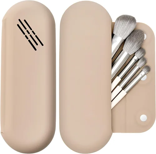 Miniatura 9 de Soporte para brochas de maquillaje, cierre magnético, organizador de brochas de maquillaje, bolsa de maquillaje de silicona, artículos esenciales