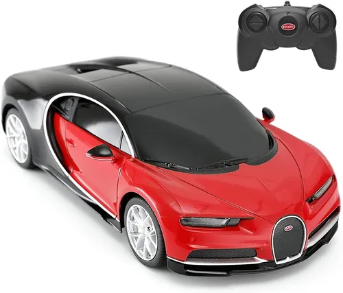 Miniatura 9 de RASTAR Auto RC 1:24 Bugatti Veyron 16.4 Grand Sport Vitesse Radio Control Remoto Racing Toy Car Model Vehicle, Negro/Naranja