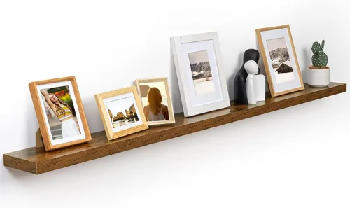 Miniatura 61 de Fun Memories Estantes flotantes para pared, estantes flotantes de 48 pulgadas de largo, juego de 1, estante colgante con soportes invisibles