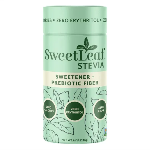 SweetLeaf Tarro agitador de polvo de stevia, edulcorante cero calorías con extracto de hoja de stevia, sin aditivos edulcorantes artificiales, sin