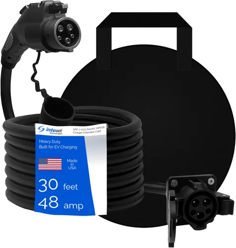 Miniatura 9 de Inteset Cable de extensión J1772 EV de 21 pies y 40 amperios, fabricado en Estados Unidos, para estaciones de carga de vehículos eléctricos, bolsa