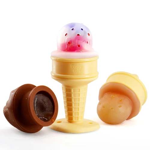 Smily Mia ICY Bite - Mordedor para alimentos y congeladores para frutas, para alivio de enfriamiento del bebé, alimentador de silicona sin BPA para