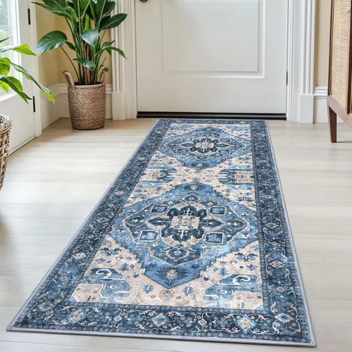Miniatura 50 de SIILOOM Alfombra lavable de 2 x 3 pies, alfombra suave color taupe ceniza para entrada, tapete antideslizante para puerta de interior, tapete