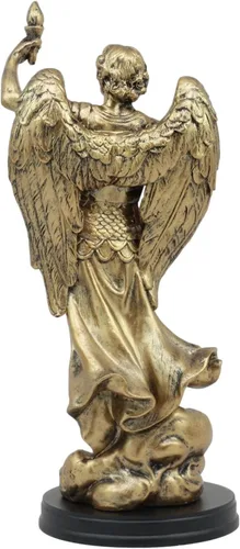 Miniatura 4 de Ebros - Estatua de arcángel de la iglesia católica Uriel de 8 pulgadas de alto, figura de San Uriel el Arcángel con placa de nombre de latón y base