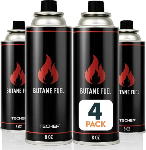 Miniatura 3 de TECHEF - Quemador portátil de gas butano AGNI, fabricado en Corea (estufa + 4 butano)
