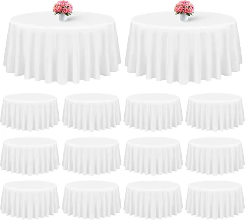 Miniatura 75 de Showgeous Paquete de 4 manteles rectangulares de poliéster de 60 x 102 pulgadas, resistentes a las arrugas, lavables, para bodas, mesas de comedor