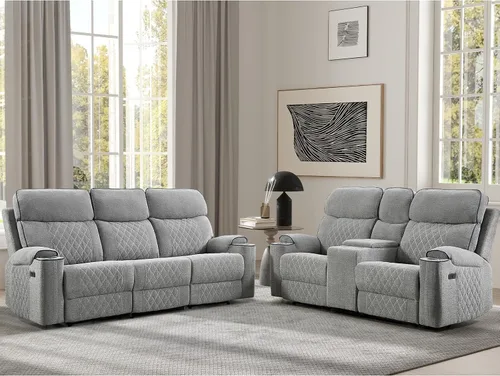 Miniatura 12 de EBELLO Sofá Sillón Reclinable Eléctrico, Sofá Reclinable Eléctrico de Tela de 3 Plazas con Portavasos, Puertos de Carga USB y Tipo C y Espacio