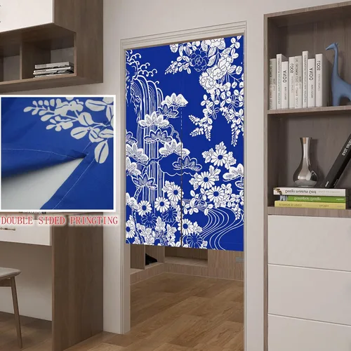 Miniatura 3 de LIGICKY Cortinas Noren estilo japonés para puerta, gruesas, largas, impresas, tapices colgantes para decoración del hogar, 33.5 x 47.2 pulgadas