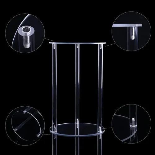 Miniatura 3 de YourGift Soporte para plantas de interior y exterior, soporte acrílico para plantas de interior, estante resistente para macetas, estante