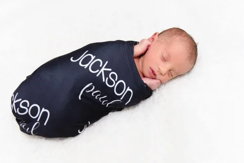Miniatura 3 de Personalizadas con el nombre del bebé para la habitación del bebé recién nacido, cuarto de bebé, bautizo o bautismo, mantas personalizadas