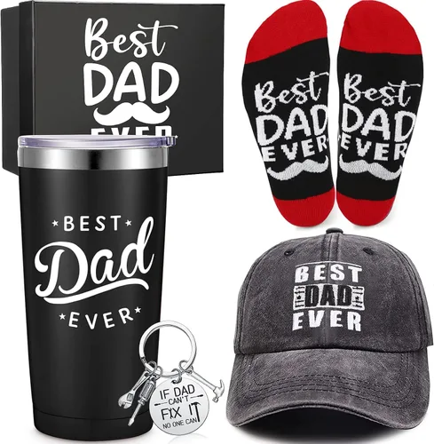 Miniatura 9 de Set de regalos de bandera americana Sieral para hombres incluye vaso, gorra de béisbol, calcetines, llavero con caja de regalo para veteranos