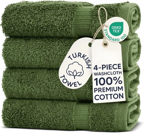 Miniatura 90 de Chakir Turkish Linens - Toallas turcas de 100% algodón, suaves y absorbentes (4 paños, color gris)