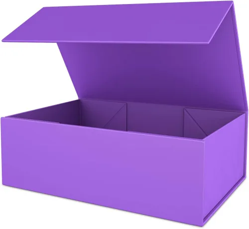 Miniatura 14 de Caja de regalo rosa de 10" x 6" x 3" con tapa de cierre magnético, caja de regalo para regalos, cajas de regalo de dama de honor, caja bonita, caja