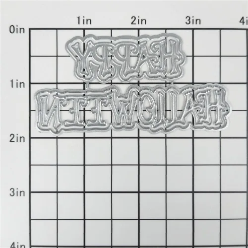 Miniatura 3 de Words Happy Halloween - Troqueles de corte de metal para hacer tarjetas, kit de troqueles en relieve de papel, suministros de bolsillos