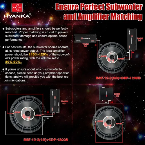 Miniatura 5 de H YANKA BSF-12-2 Subwoofer de 12 pulgadas - 1800 W de potencia máxima de 12 pulgadas, subwoofer de cono de papel de 12 pulgadas, canasta de aluminio