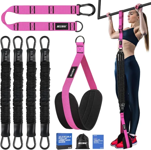 Miniatura 10 de Pull Up Assistance Bands 260lbs, Heavy Pull Up Bands Resistance Bands for Pull Ups Working Out with Feet Rest, Pull Up Bar Bands Assistance Bands