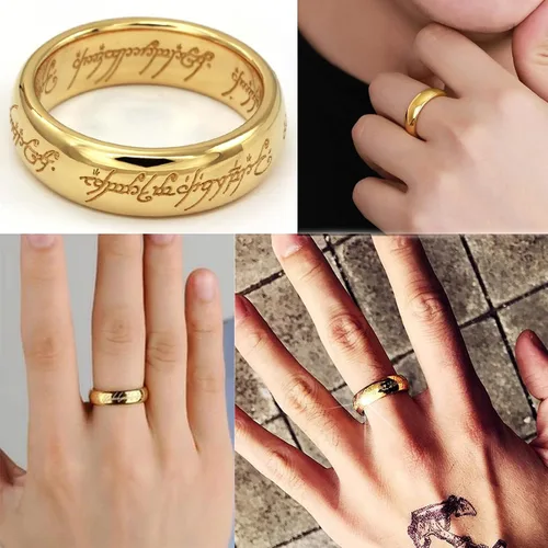 Miniatura 5 de Godyce Tungsten Rings for Men One Ring Lord of Rings Gifts Fidget Ring Spinner Rings Wedding Bands for Him Memorial Day Anime Cosplay Costume Ring