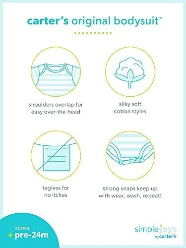 Miniatura 4 de Simple Joys by Carter's Baby Boys' 6-Pack Short-Sleeve Bodysuit