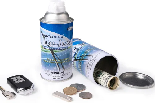 Miniatura 9 de Cajas fuertes de latas de aerosol falsas, cajas fuertes secretas de diversión para esconder cosas, banco de metal (coche)