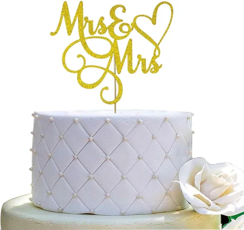 Decoración para tartas de la señora y la señora, decoración para tartas de boda y aniversario, homosexuales y lesbianas, unión matrimonial LGBT,