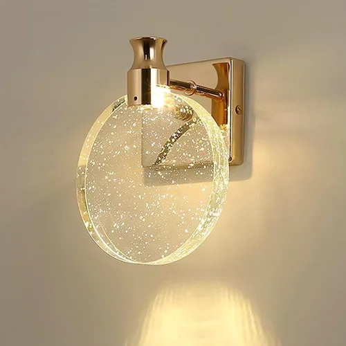 Miniatura 10 de Aomesinc Aplique de pared LED de cristal estilo nórdico, luces creativas simples para sala de estar, dormitorio, mesita de noche, tocador, baño