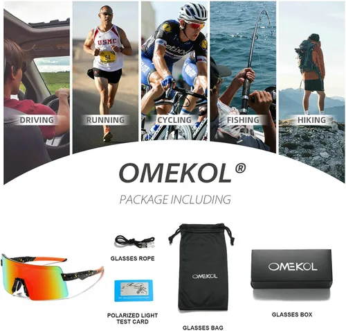 Miniatura 5 de Dos tamaños para adultos y jóvenes, lentes de sol polarizados para hombres y mujeres, para deportes al aire libre, gafas de béisbol UV400, gafas