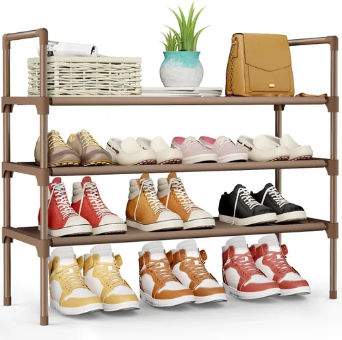 Miniatura 5 de Kitsure Zapatero – Organizador de zapatos de 2 niveles, zapatero para armario, entrada, dormitorio, estante de almacenamiento de fácil montaje