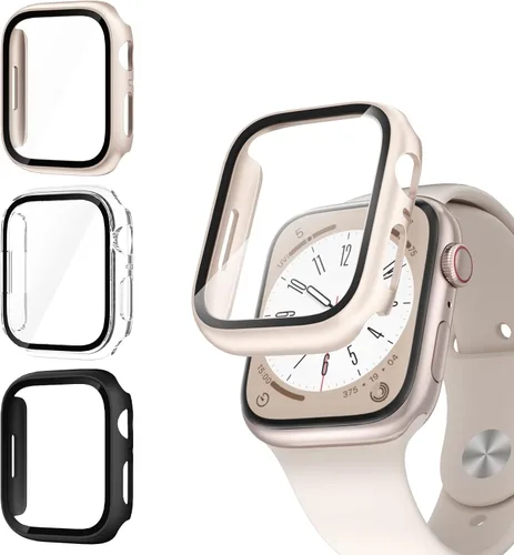 Miniatura 12 de COMMUTER [Paquete de 16] para Apple Watch Series 3/2/1 Protector de pantalla de 1.496 pulgadas, carcasa rígida de policarbonato ultrafino
