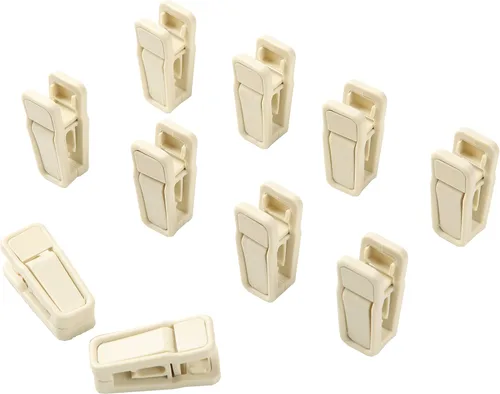 Miniatura 2 de Finnhomy ropa gancho de ropa para bebé y Kids 30-Pack de terciopelo antiderrapante colgador con 10 Clips de dedo Beige