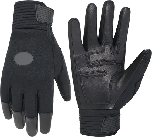 Miniatura 23 de HANDLANDY Guantes de trabajo para hombre y mujer, guantes de trabajo de mecánicos de uso general con pantalla táctil, guantes de trabajo flexibles