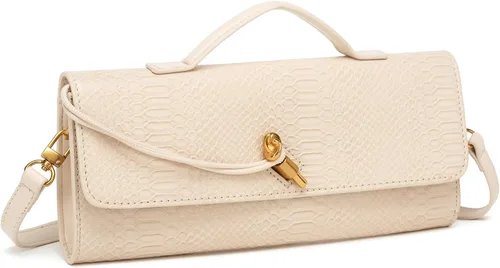 Miniatura 3 de Bolso de mano de cuero de moda para mujer, bolso de mano cruzado con estampado de cocodrilo