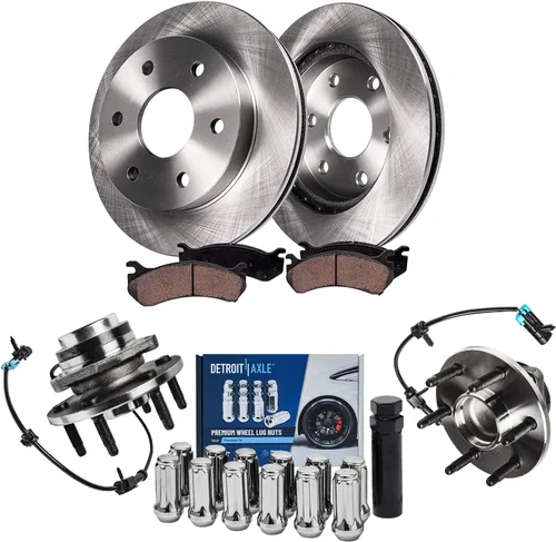 Miniatura 25 de Detroit Axle - Kit de frenos para 15-20 VW Passat, 12.28" delantero y 10.70" trasero rotores de freno de disco pastillas de freno de cerámica