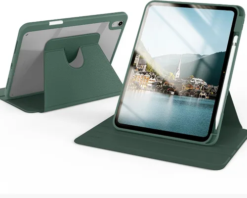 Miniatura 13 de CACOE Funda giratoria 360 para iPad (A16) de 11ª/10ª generación con soporte para lápices 2025/2022 de 11/10.9 pulgadas, a prueba de golpes