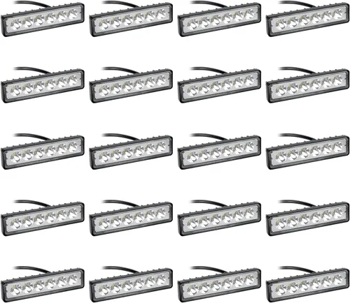 Miniatura 9 de SKYWORLD 2 unids 6 pulgadas 18 W delgado mini LED barra de luz de trabajo haz de una sola fila pequeña conducción niebla luz fuera de carretera