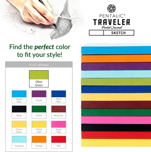 Miniatura 7 de Cuaderno de bocetos Travelers Dot Grid Pentalic Art, libre de ácidos
