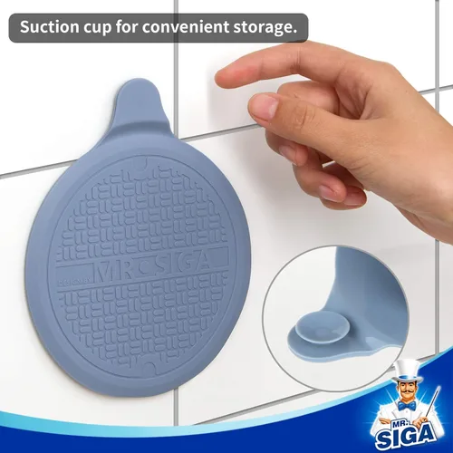 Miniatura 6 de MR.SIGA Tapón de silicona para bañera, tapón de drenaje para ducha, fregadero, 5.1 pulgadas de diámetro, paquete de 3 Verde+azul+gris